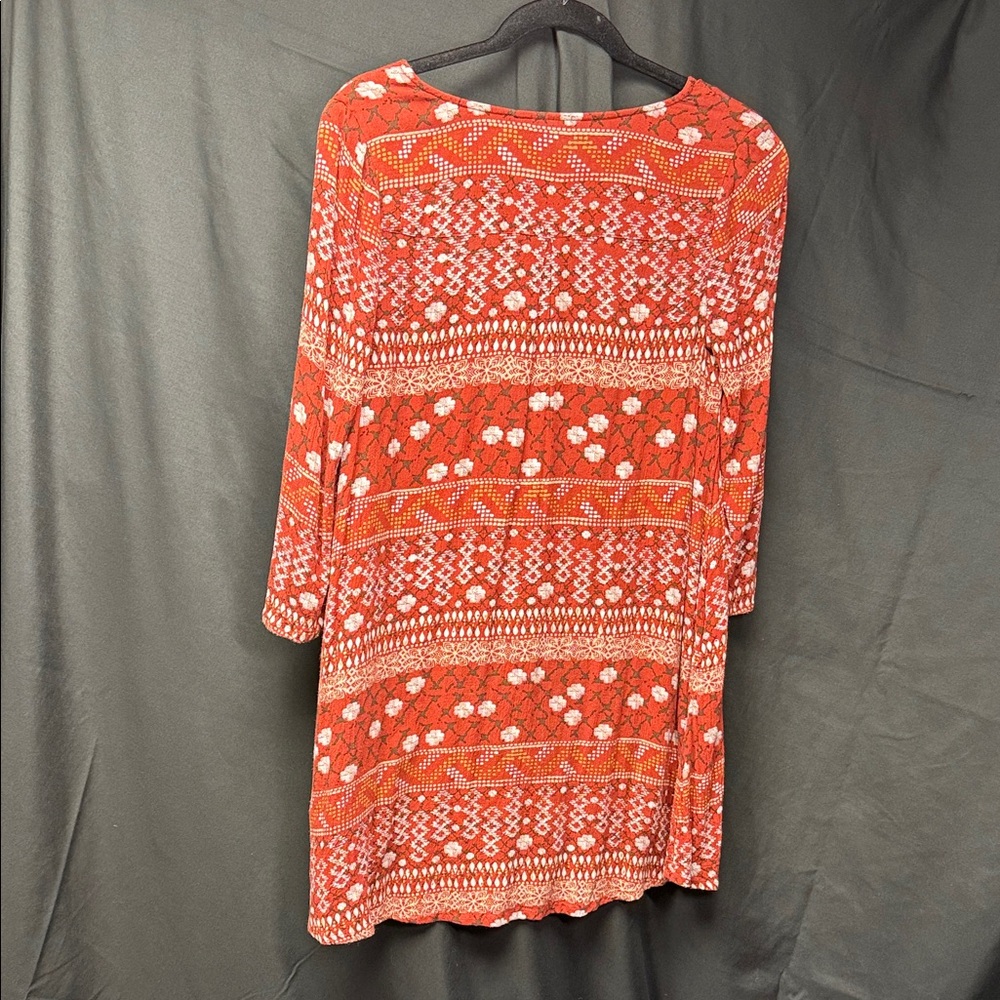 Rust Boho Mini Dress - Picture 2 of 4